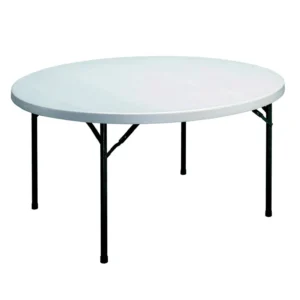 location materiel evenementiel la rochelle table pliante polyethylene Eco2 diametre 152cm