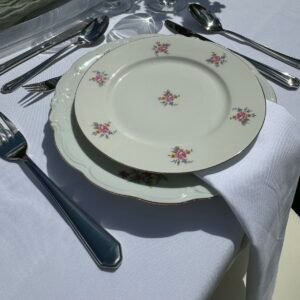 Assiette plate fleurie vintage 18-21 cm
