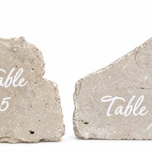 Les éclats - Numéro de table en travertin